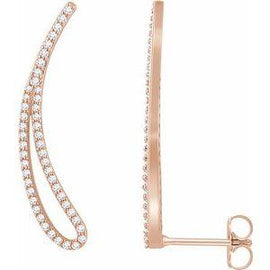 1/4 CTW Diamond Ear Climbers