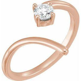 1/4 CTW Diamond Negative Space Ring