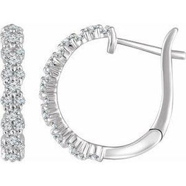 5/8 CTW Diamond Hoop Earrings