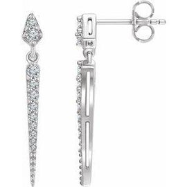 1/4 CTW Diamond Dangle Earrings