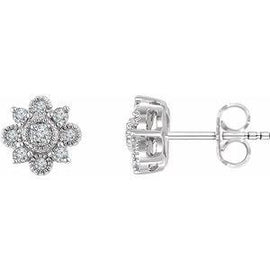 Vintage-Inspired Halo-Style Earrings