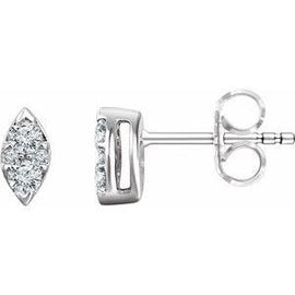 1/5 CTW Diamond Cluster Earrings