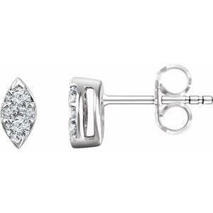 1/5 CTW Diamond Cluster Earrings