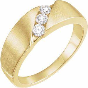 1/5 CTW Diamond 3-Stone Band