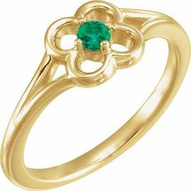 Blue Sapphire Youth Flower Ring