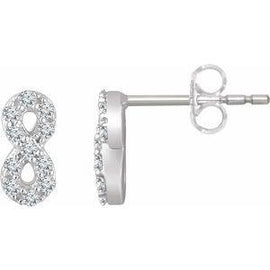 1/6 CTW Diamond Infinity Earrings