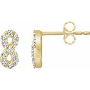 1/6 CTW Diamond Infinity Earrings