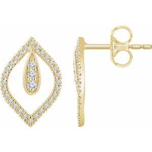 1/4 CTW Diamond Teardrop Earrings