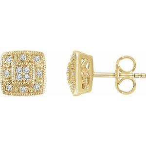 1/10 CTW Diamond Cluster Earrings