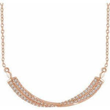 Load image into Gallery viewer, 1/4 CTW Diamond Twisted Bar 16-18&quot; Necklace
