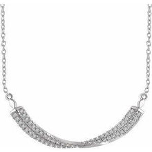 Load image into Gallery viewer, 1/4 CTW Diamond Twisted Bar 16-18&quot; Necklace
