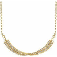 Load image into Gallery viewer, 1/4 CTW Diamond Twisted Bar 16-18&quot; Necklace
