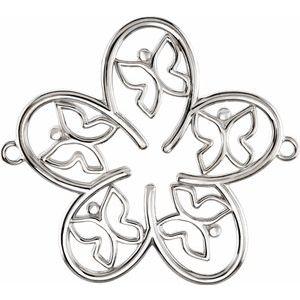 29.5x29 mm Flower & Butterfly Bracelet Center