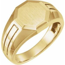 Load image into Gallery viewer, 12.7x12.5 mm Octagon Signet Ring
