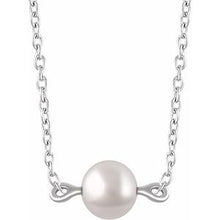 Load image into Gallery viewer, 14K Yellow Cultured White Freshwater Pearl 16-18&quot; Necklace
