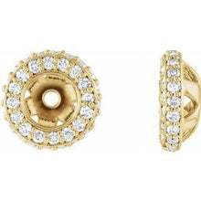 Load image into Gallery viewer, 1/5 CTW Diamond Earrings Jackets with 3.5 mm ID
