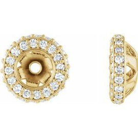 1/5 CTW Diamond Earrings Jackets with 3.5 mm ID