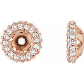 1/5 CTW Diamond Earrings Jackets with 3.5 mm ID