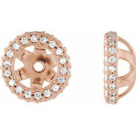 1/5 CTW Diamond Earrings Jackets with 3.5 mm ID
