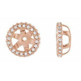1/5 CTW Diamond Earrings Jackets with 3.5 mm ID