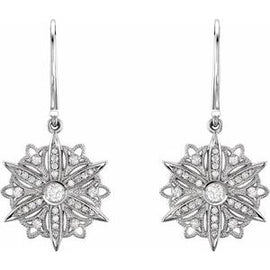 1/2 CTW Vintage-Style Dangle Earrings