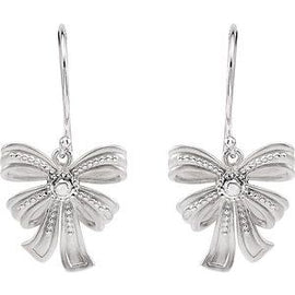 Vintage-Style Bow Design Earrings