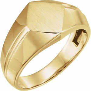 12x11 mm Rectangle Signet Ring