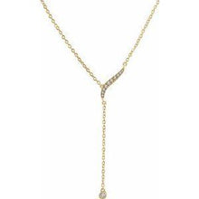 Load image into Gallery viewer, 1/10 CTW Diamond Y 16-18&quot; Necklace
