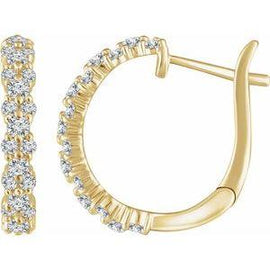 5/8 CTW Diamond Hoop Earrings