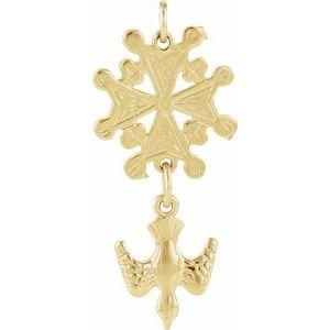 24.5x12 mm Huguenot Cross Pendant