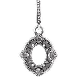 Swiss Blue Topaz Victorian Style Pendant