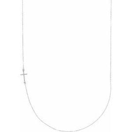 .04 CTW Diamond Off-Center Sideways Cross 16