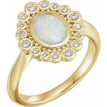 Load image into Gallery viewer, Opal &amp; 1/6 CTW Diamond Ring
