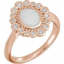 Load image into Gallery viewer, Opal &amp; 1/6 CTW Diamond Ring
