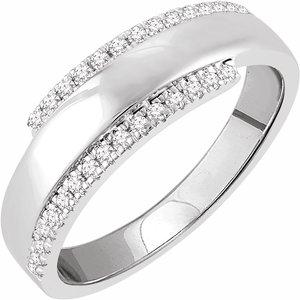 1/5 CTW Diamond Bypass Ring