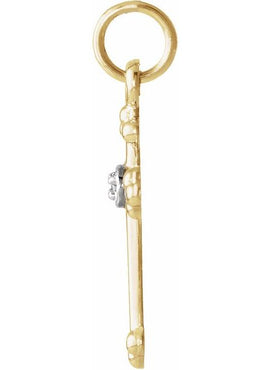 .02 CTW Diamond 26.7x13.7 mm Cross Pendant