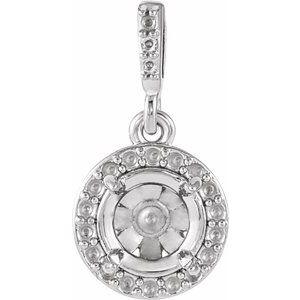 6 mm Round Halo-Style Pendant Mounting