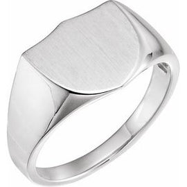 14 mm Shield Signet Ring
