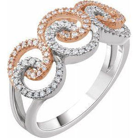 1/3 CTW Diamond Swirl Ring
