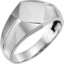 Load image into Gallery viewer, 12x11 mm Rectangle Signet Ring
