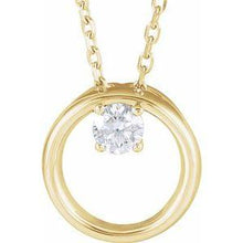 Load image into Gallery viewer, 1/10 CTW Diamond Circle 16-18&quot; Necklace
