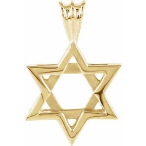 17x15.25 mm Star of David Pendant