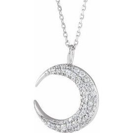 1/3 CTW Diamond Crescent Moon 16-18