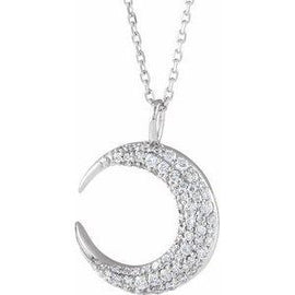 1/3 CTW Diamond Crescent Moon 16-18