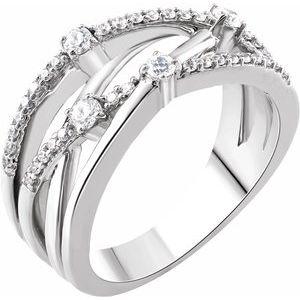 1/3 CTW Diamond Criss-Cross Ring