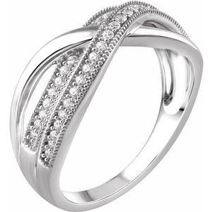 1/4 CTW Diamond Criss-Cross Ring