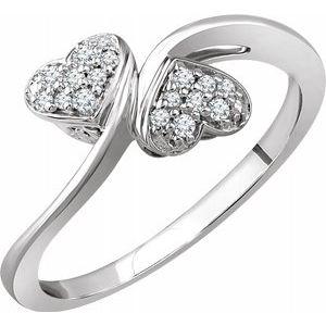 1/10 CTW Diamond Heart Promise Ring