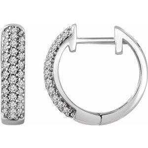 1/3 CTW Diamond Hoop Earrings