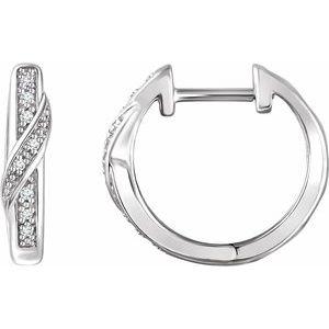 .05 CTW Diamond Hoop Earrings