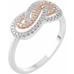 1/5 CTW Diamond Infinity-Inspired Ring